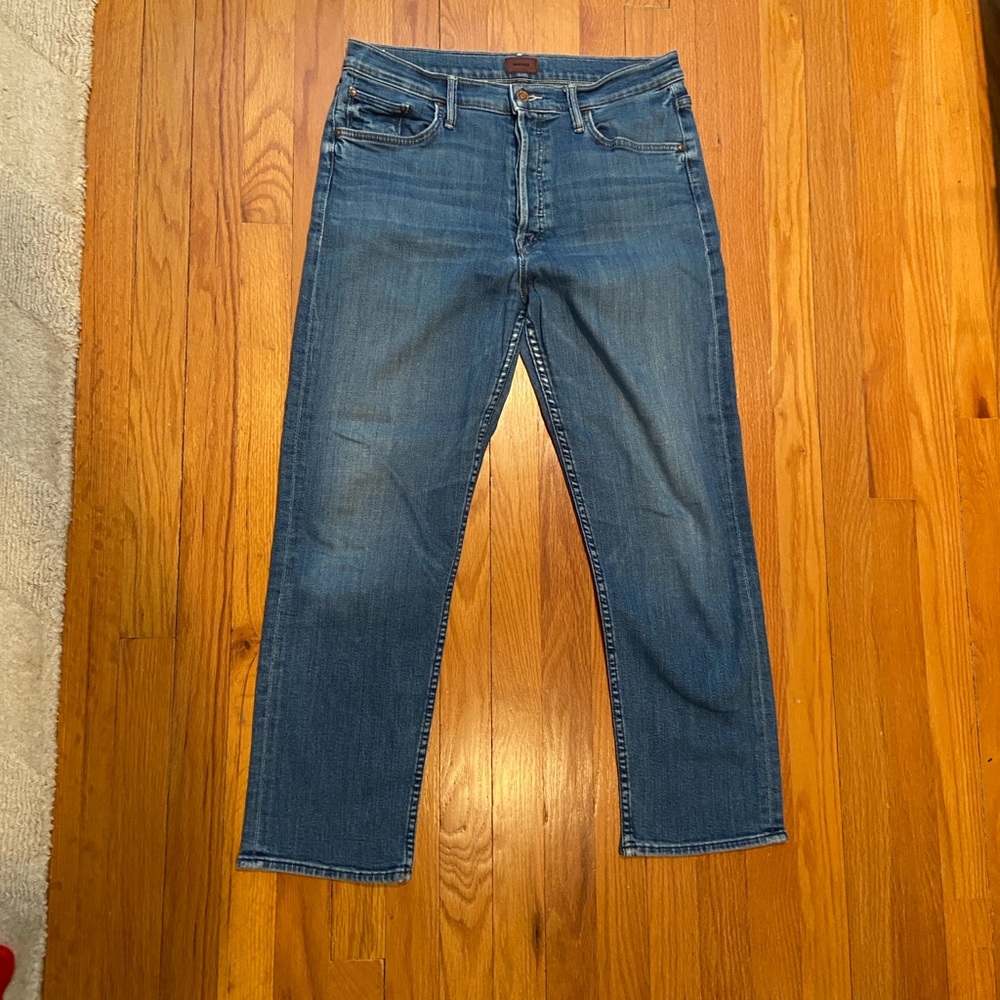 MOTHER Tomcat Straight Leg Blue Jeans